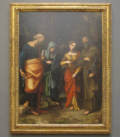 Saints Peter, Martha, Mary Magdalen, and Leonard MET 12.211 1 copy