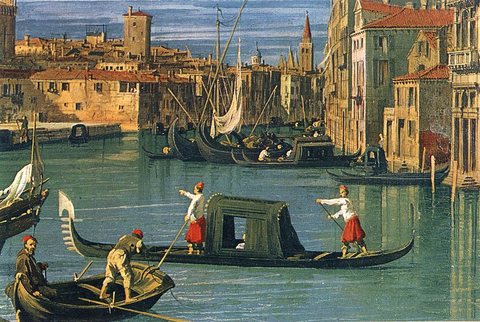 The Grand Canal and the Church of the Salute (detail