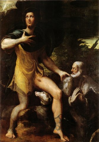 Saint Roch and a donor