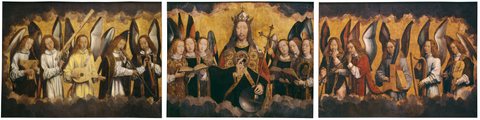 Christ with singing and music-making Angels