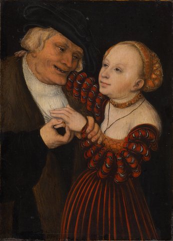 An Old Man with a Girl / An Ill-matched Couple