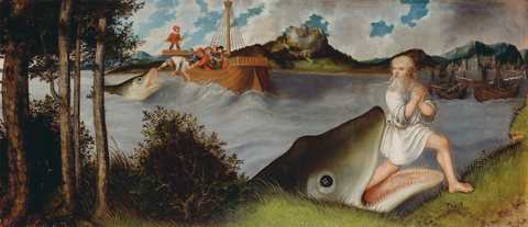 Magdalene Altar: Jonah and the Whale [predella]