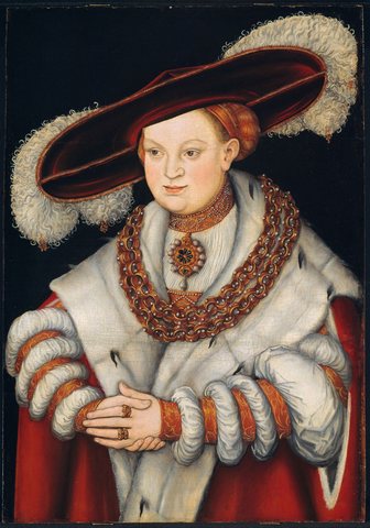 Portrait of Magdalena of Saxony, first Wife of Elector Joachim II of Brandenburg