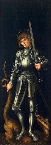 Der heilige Georg (Außenseite des rechten Flügels eines Altars)