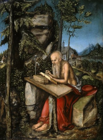 St. Jerome in Rocky Landscape