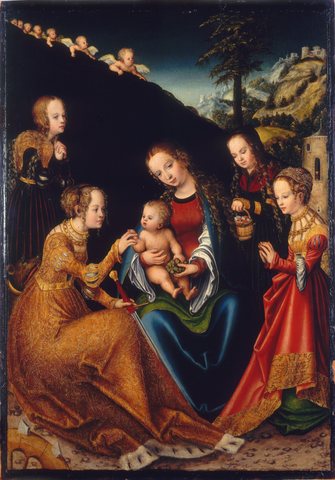 The Mystic Marriage of Saint Catherine of Alexandria with Saints Dorothy, Margaret and Barbara