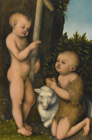 The Infant Jesus adored by the Infant St John the Baptist