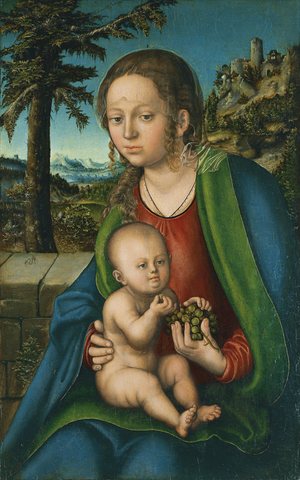 The Virgin and Child with a Bunch of Grapes