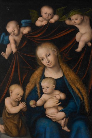 Virgin, Child, St. John the Baptist and Angels