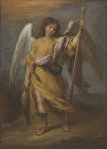 Angel Raphael with a fish
