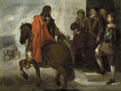 The Prodigal Son taking leave of his Home