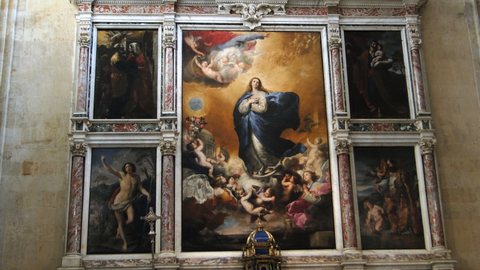 Main altarpiece of the church of La Purísima, Salamanca