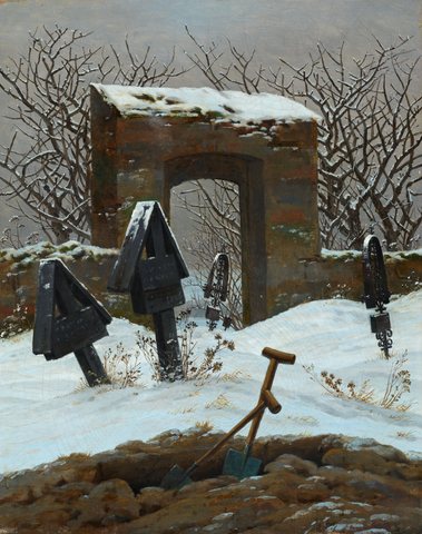 Graveyard Under Snow