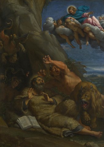 Christ appearing to Saint Anthony Abbot