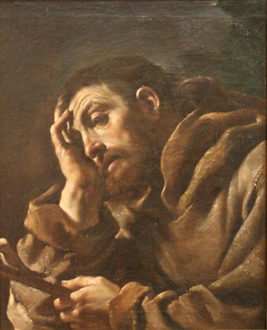 Saint François d'Assise en méditation