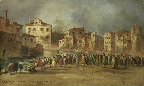 Fire in the San Marcuola Oil Depot, Venice, 28 November 1789