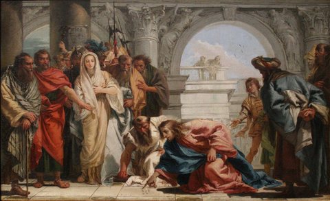 Christ and the woman who has committed adultery