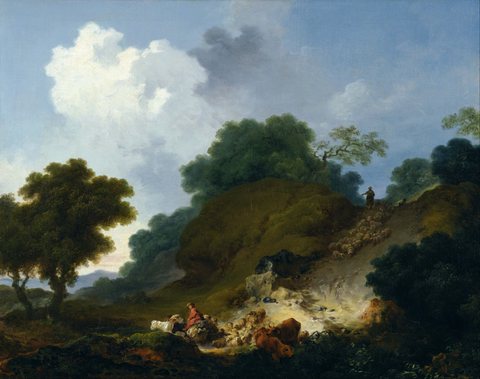 Landscape with Shepherds and a Flock of Sheep