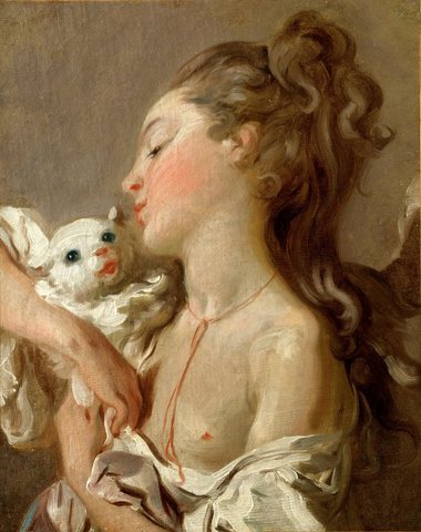 Young Girl with a Cat