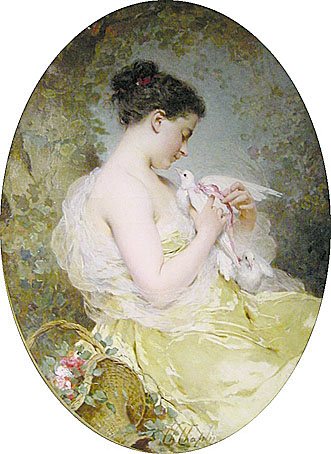 Jeune fille a la colombe