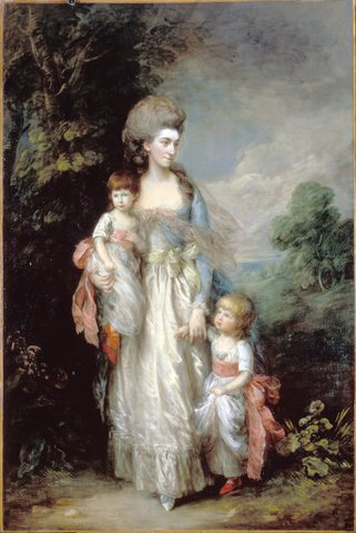 Mrs Elizabeth Moody with her sons Samuel and Thoma