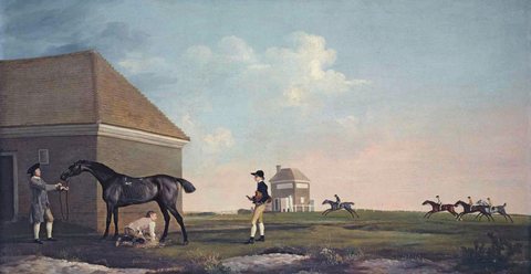 Gimcrack On Newmarket Heath, with a Trainer, a Stable-lad, and a Jockey