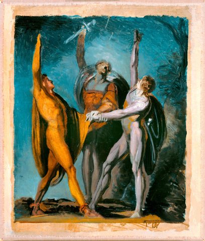 Sketch for "Oath on the Rütli," Female Figure (verso)