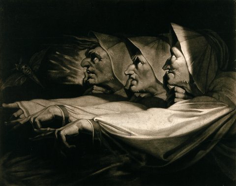 Macbeth, Shakespeare: the three weird sisters