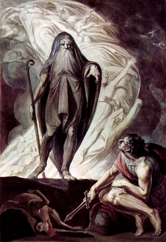 Johann Heinrich Füssli — Tiresias appears to Ulysses during the sacrifice