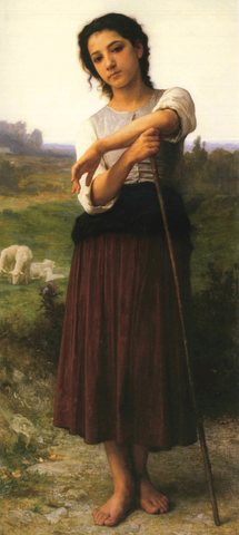 Young Shepherdess standing
