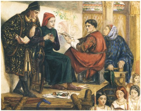 Giotto Painting Dante's Portrait