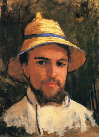 self-portrait with  straw hat