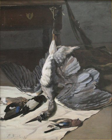 Nature morte au héron