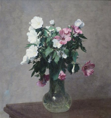 White and Pink Mallows in a Vase