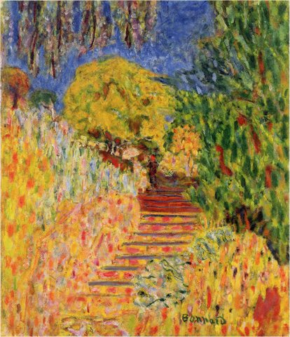 Stairs with Mimosa