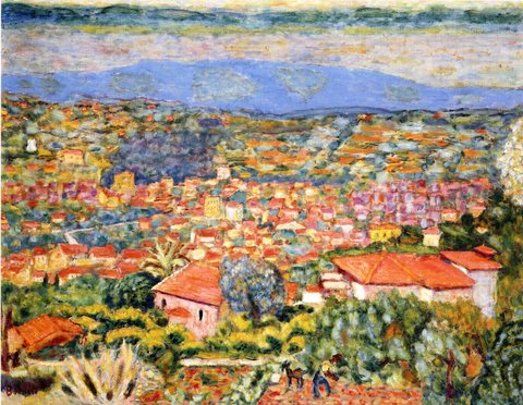 View of le Cannet roofs