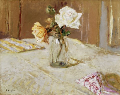 Roses in a Glass Vase