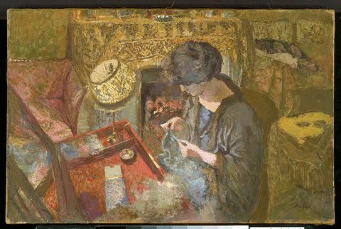 The Small Drawing-Room: Mme Hessel at Her Sewing Table