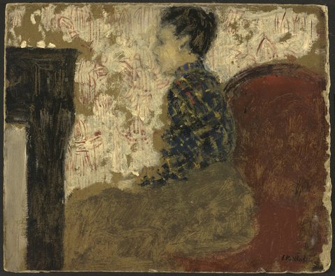 Woman Sitting by the Fireside