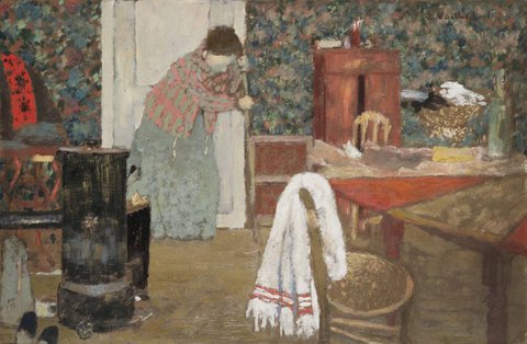 Woman Sweeping at 346 rue Saint-Honoré