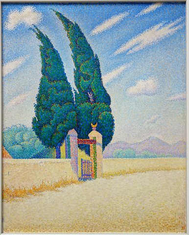 Two Cypresses