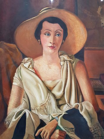 Portrait of Madame Guillaume with a Wide-Brimmed Hat
