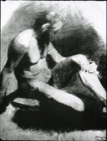 Nude man with beard