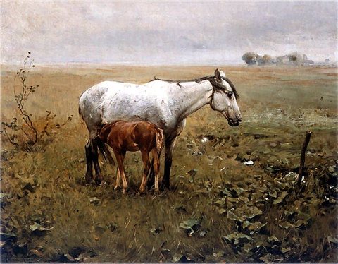 Mare with a Foal