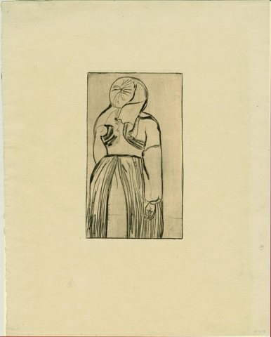 Breton Woman in a Cap, Seen from Behind