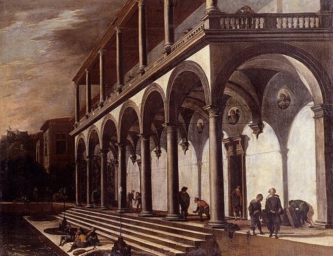 View of the Villa Poggioreale, Naples