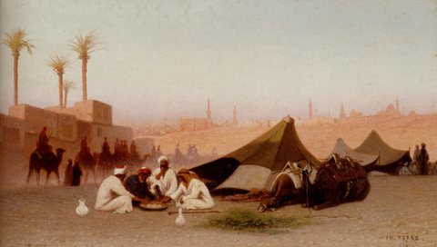A Late Afternoon Meal At An Encampment Cairo