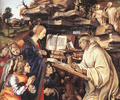 The Apparition of the Virgin to Saint Bernard (detail)