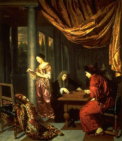 Interior with Figures Playing Tric-Trac