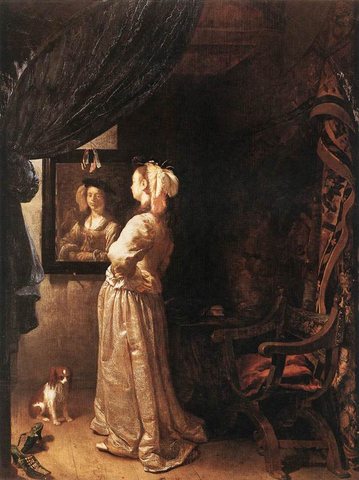 Woman before the Mirror (detail)
